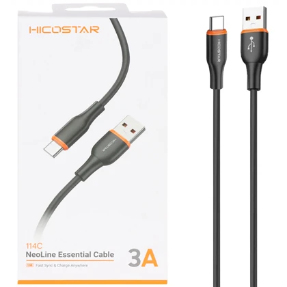 کابل تایپ سی 3 آمپر هایکو استار HICOSTAR مدل 114C یک متری