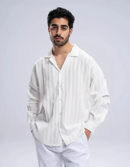 آستین بلند ژاکارد یقه انگلیسی