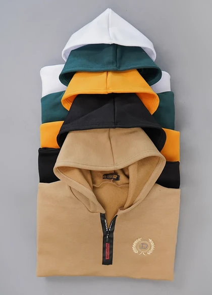 هودی مردانه طرح D خردلی مدل Parham