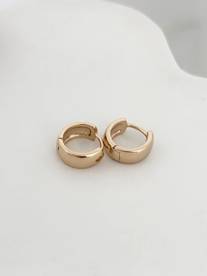 گوشواره حلقه‌ای ژوپینگ طلایی روزمره کد 1079