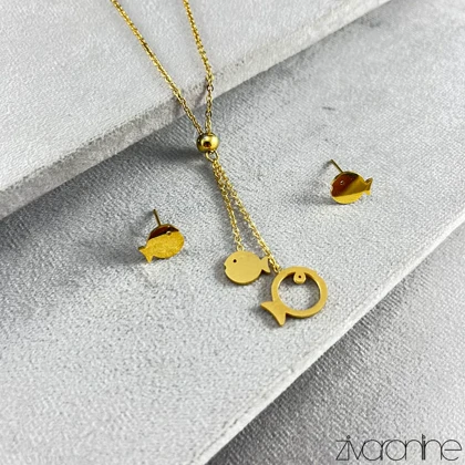 نیم ست مدل ماهی طلایی 10171