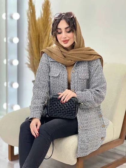 مانتو پائیزه بغل سه دکمه
