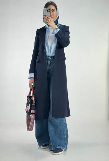 کت یقه انگلیسی بلند  کد 100177