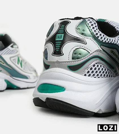 کفش کتانی بزرگ پا طوسی سفید سبز NEW BALANCE 1064 V.2