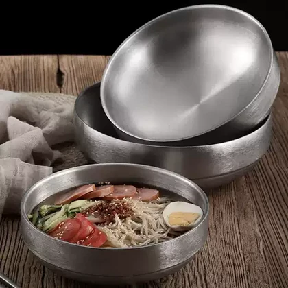 کاسه دوجداره استیل سیلور یونیک پلاس / Unique plus در سه سایز