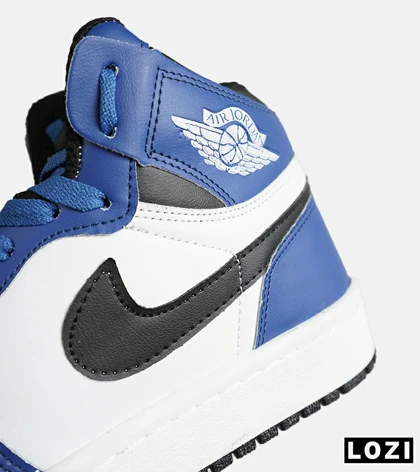 کفش کتانی ساق‌دار مردانه و زنانه مشکی سفید آبی NIKE jordan 1 مدل 7699