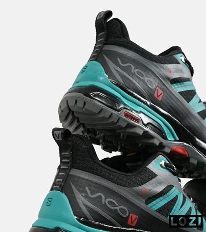 کفش کتانی مردانه و زنانه مشکی طوسی آبی Salomon Waterproof V.2 مدل 6718