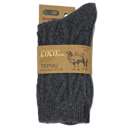 جوراب بافت ساق بلند زنانه پشم شتر برندcoco&hana