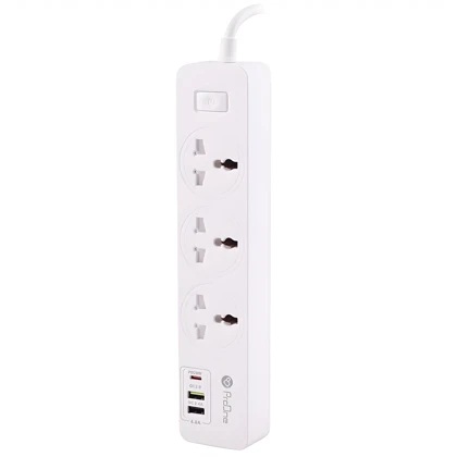 چند راهی برق ارت دار سه سوکت، دو یو اس بی و یک تایپ سی پرووان PPS615