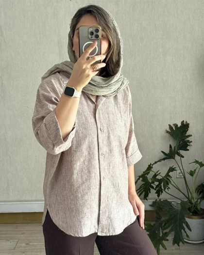 شومیز مانتویی لینن زارا