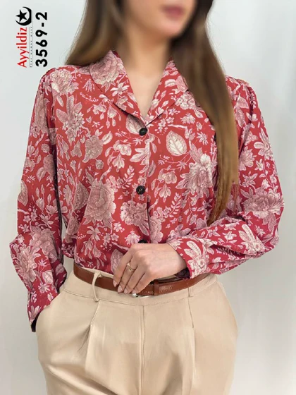 شومیز مجلسی ترند زنانه سایز بزرگ کد 3569