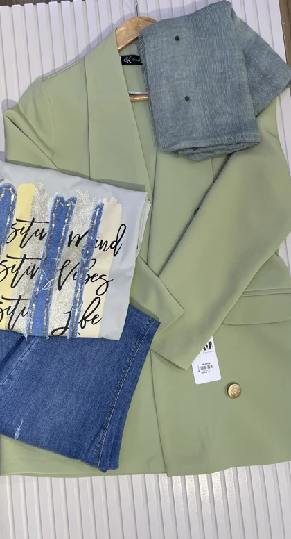 کت مازراتی سبز پاستیلی کد 1005