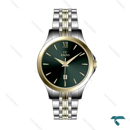 ساعت مچی انزو زنانه EC-614TSL دورنگ طلایی گرد Enzo-8101-L