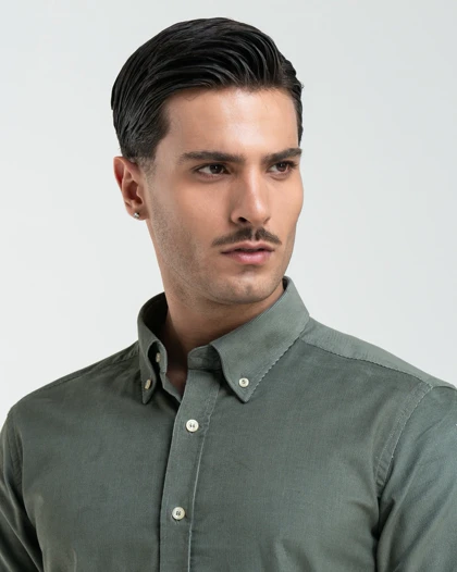 ام کی کالکشن پیراهن آستین بلند mk-5531-olive