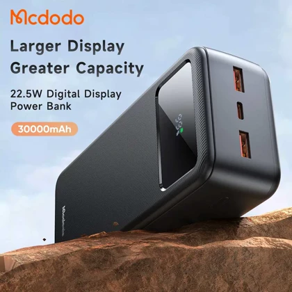 پاور بانک تایپ سی و یو اس بی 22.5 وات 30000 مک دودو MC-424