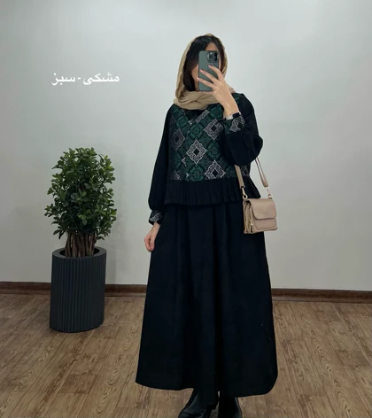 ست پیراهن مانتویی به همراه وست سوزندوزی شده 1