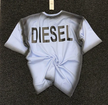 تیشرت دیزل طوسی آبی مازراتی پارچه ماکان گرم بالا