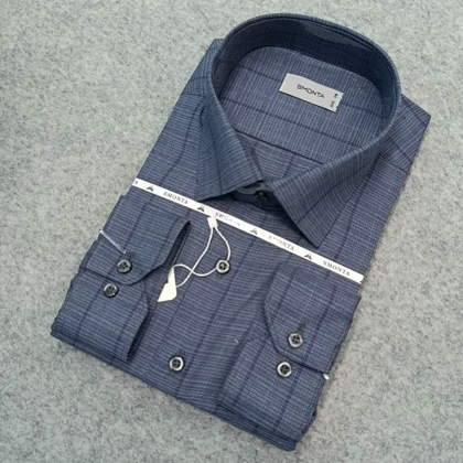 پیراهن راه راه استین بلند مردانه _ قواره کلاسیک _استایل رسمی