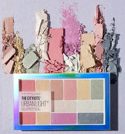 پالت سایه چشم و گونه مات و براق 10 رنگ Maybelline مدل Urban Light