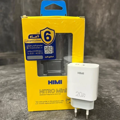 شارژر دیواری 20 وات هیمی Himi مدل Nitro Mini 2 درگاه تایپ سی