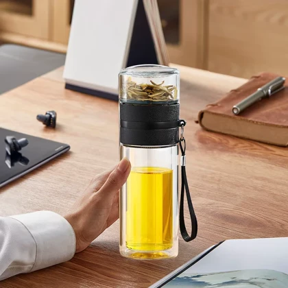 فلاسک دمنوش شیشه ای