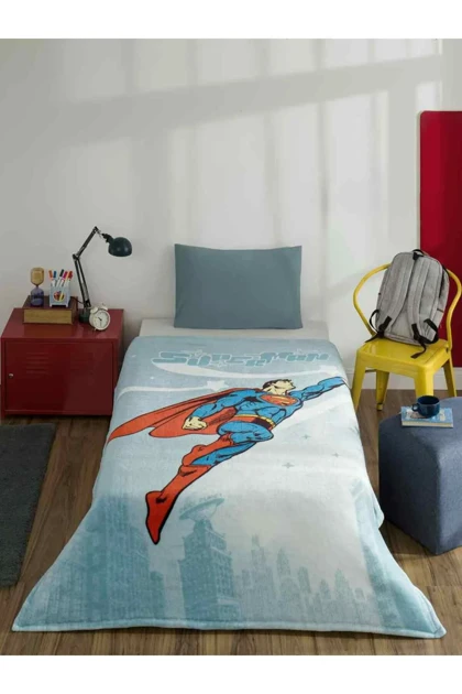پتو یک نفره Özdilek مدل Superman Hero پلی‌استر - چندرنگ