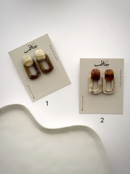 گوشواره های پاییزی دو رنگ