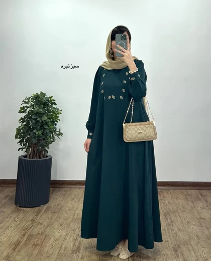 مانتو عبایی گلدوزی محنا 2