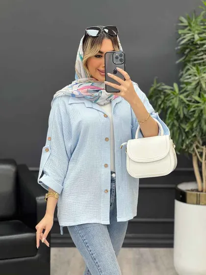 مانتو تک جیب آستین پاگن