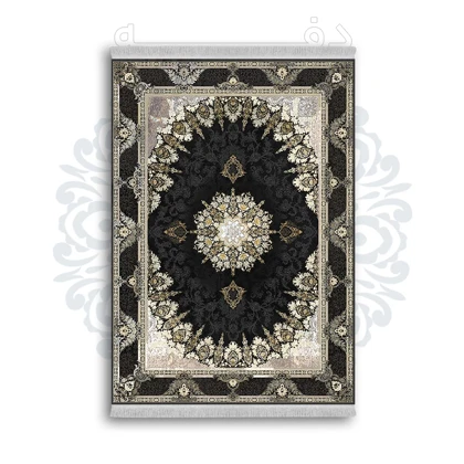 *جدید* فرشینه از جنس پارچه شانل مخمل ترک طرح فانتزی برند دفه کد 1433