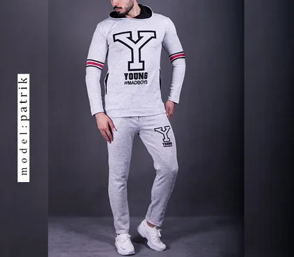 ست سویشرت و شلوار مدل YOUNG(سفید)