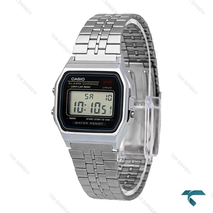 ساعت کاسیو نوستالژی A159WA-N1 مردانه استیل صفحه مشکی Casio-6496-G