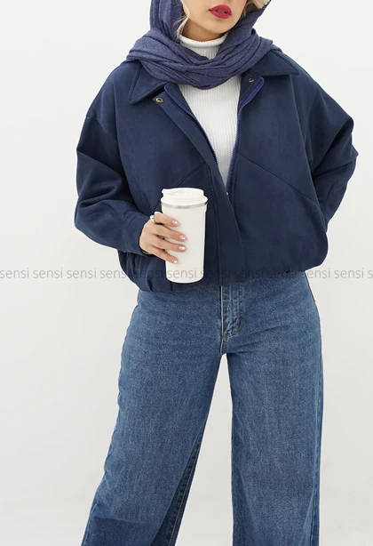 بامبر جلو زیپ جیر پیله کد1004657