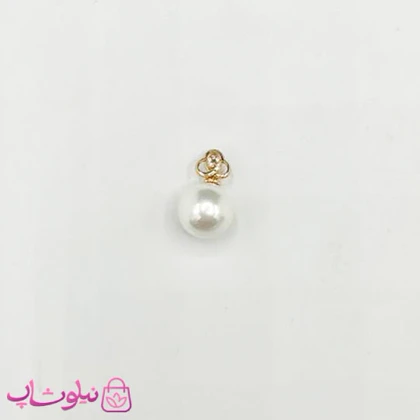 آویز گردنبند زنانه ژوپینگ طرح تک مروارید و گل کد 1391