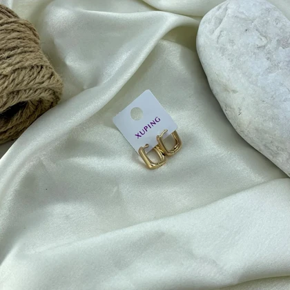 گوشواره زنانه ژوپینگ مدل مربع پالیز