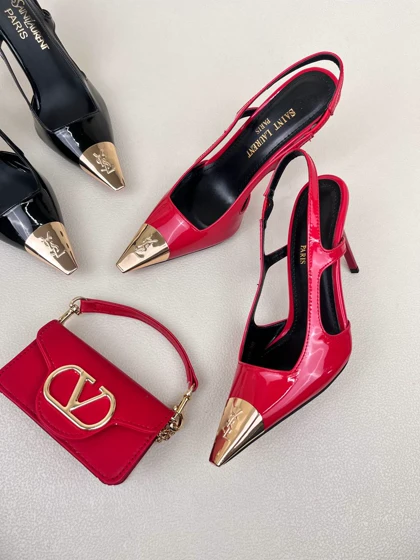 کفش زنانه پاشنه 10 سانت لودشکا پنجه طلا وای اس ال Yves Saint Laurent کد 1449
