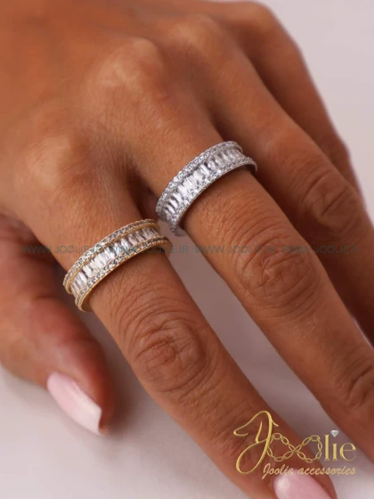 انگشتر زنانه طرح طلا جواهری کد R4116