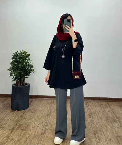 مانتو گلدوزی زنبق(ایراد دار)