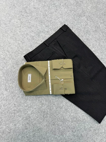 ست پیراهن و شلوار کلاسیک _ شلوار پارچه ایی و پیراهن رسمی مردانه