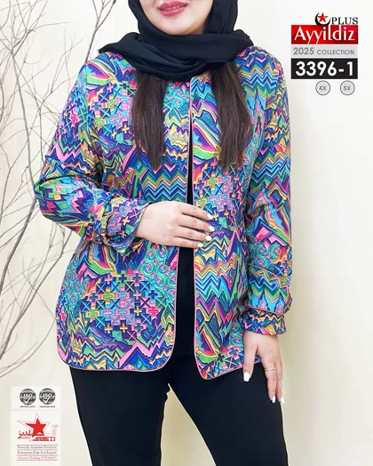 کت مجلسی زنانه سایز بزرگ کد 3396