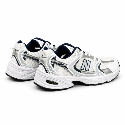 کفش کتانی بزرگپا مدل نیوبالانس 530 سفید سرمه ای New Balance