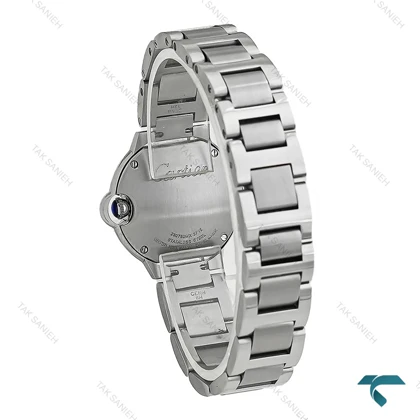 ساعت کارتیه بالن بلو نقره ای صفحه صورتی اسمال Cartier-8156-L