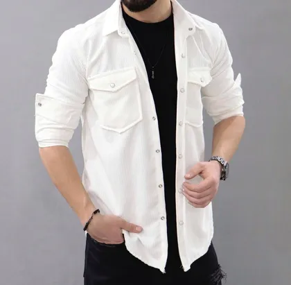 پیراهن مخمل کبریتی سفید