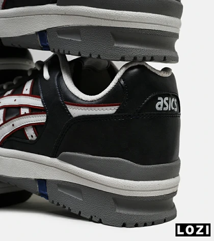 کفش کتانی مردانه مشکی سفید قرمز ASICS TIGER RUNNER II مدل 5680