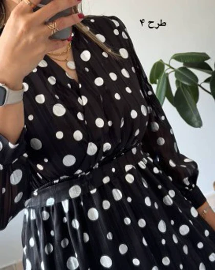 پیراهن حریر سرمه سری 11