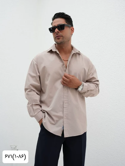 پیراهن مردانه کتان کاغذی1086