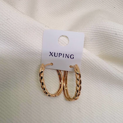 گوشواره ژوپینگ مدل «حلقه زنجیری» (بیضی) | بافت کارتیر در قابی متفاوت