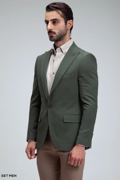 کت تک مردانه یقه بلیزر