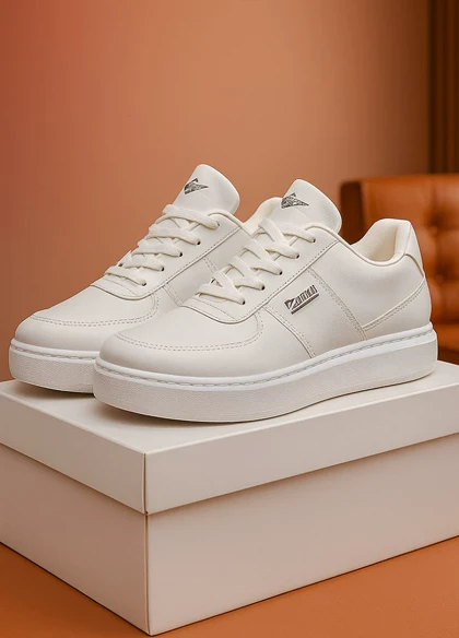 کفش تخت Zara مردانه سفید مدل Kiyan