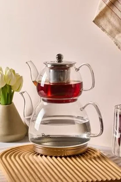 کتری و قوری پیرکس زیر استیل / 155